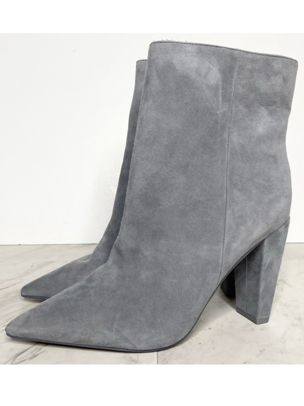 Vince Camuto Membidi Gray Suede Bootie 8M